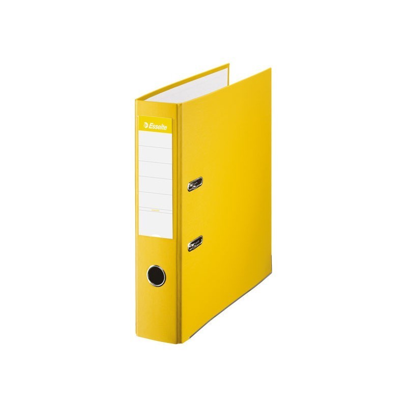 ARCHIVADOR DE PALANCA FOLIO PP DE PLASTICO FORRADO ESSELTE LOMO 75MM AMARILLO