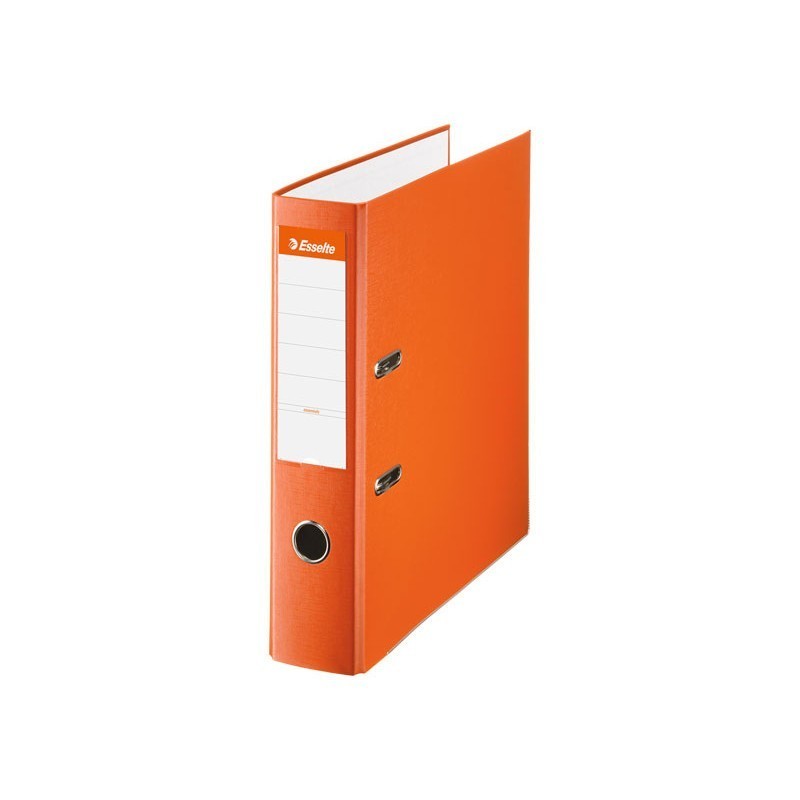 ARCHIVADOR DE PALANCA FOLIO PP DE PLASTICO FORRADO ESSELTE LOMO 75MM NARANJA