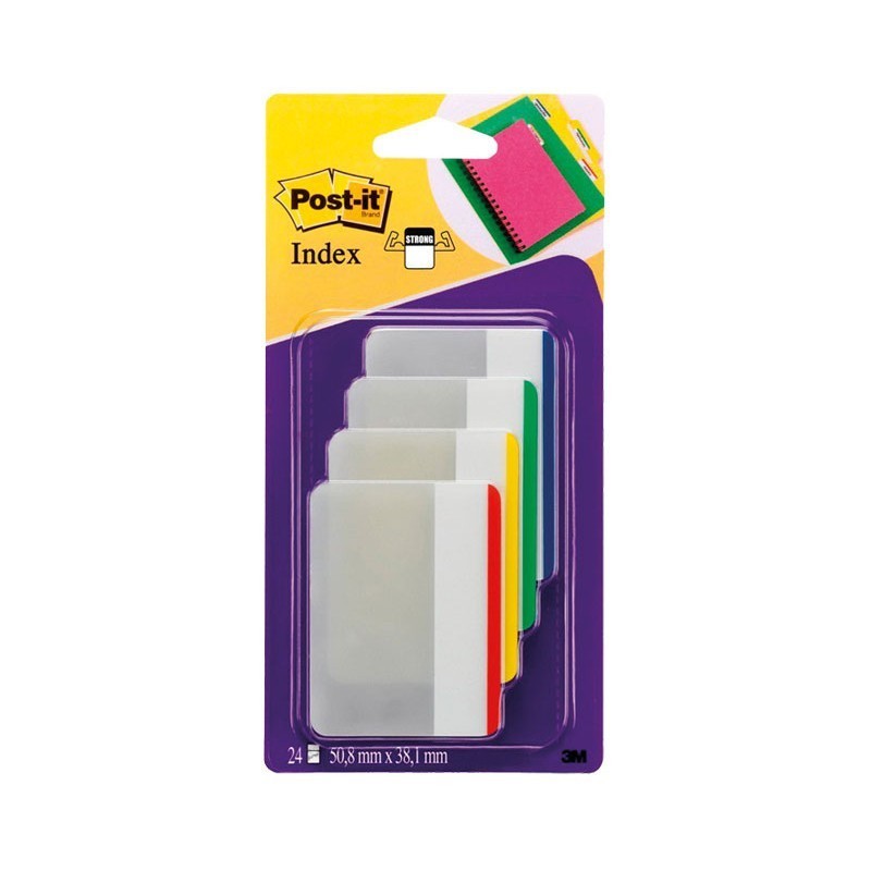 BANDERITAS MARCAPAGINAS RIGIDAS PLANAS POST-IT INDEX