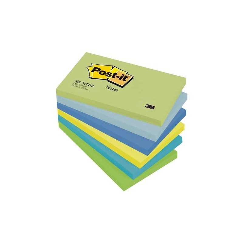 BLOC DE NOTAS ADHESIVAS POST-IT GAMA COLORES FANTASIA 76X127MM