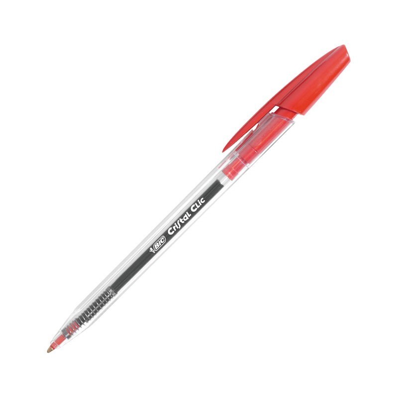 BOLIGRAFO RETRACTIL BIC CRISTAL CLIC ROJO