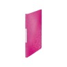 CARPETA CON 20 FUNDAS A4 LEITZ WOW FUCSIA METALIZADO