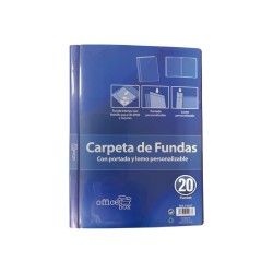 CARPETA CON FUNDAS A4 PERSONALIZABLE OFFICEBOX TAPAS RIGIDAS DE ALTA RESISTENCIA 