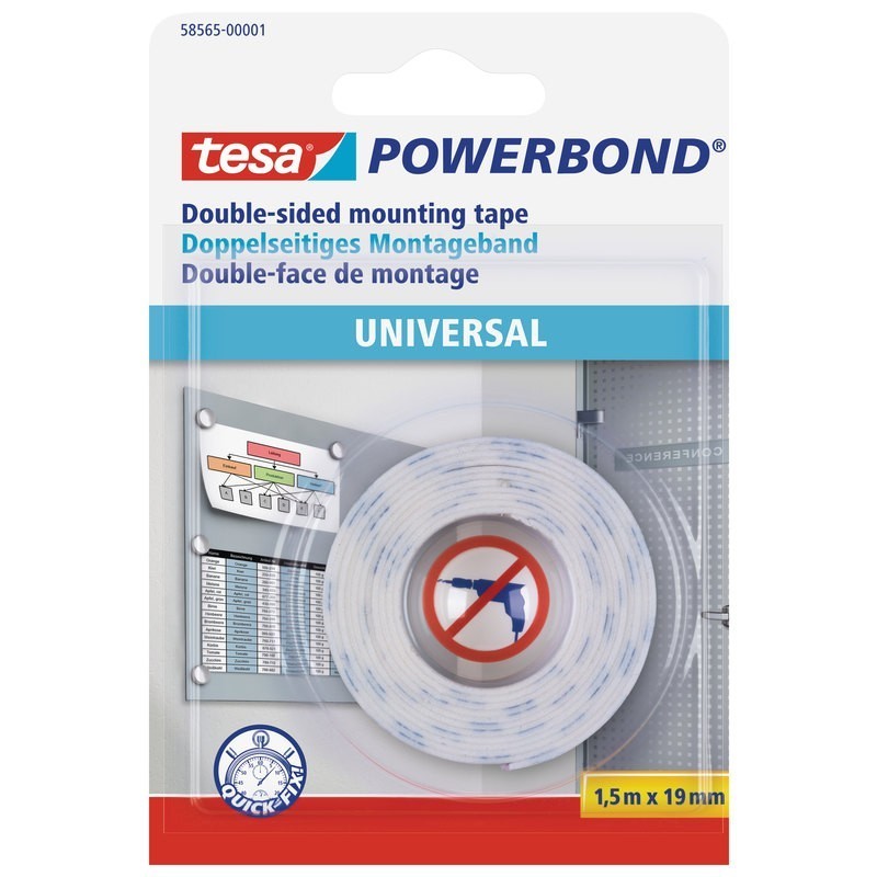 CINTA ADHESIVA DE DOBLE CARA TESA POWERBOND UNIVERSAL