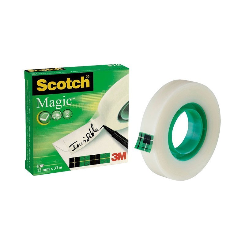 CINTA ADHESIVA INVISIBLE SCOTCH MAGIC 12MMX33M