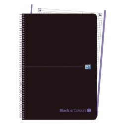 CUADERNO ESPIRAL A4+ MICROPERFORADO OXFORD BLACK'N COLOURS CUADRO 5X5MM ROSA