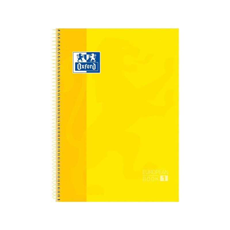 CUADERNO ESPIRAL MICROPERFORADO A4 TAPA EXTRADURA 80 HOJAS OXFORD CLASSIC AMARILLO