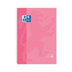 CUADERNO ESPIRAL MICROPERFORADO A4 TAPA EXTRADURA 80 HOJAS OXFORD CLASSIC ROSA CHICLE