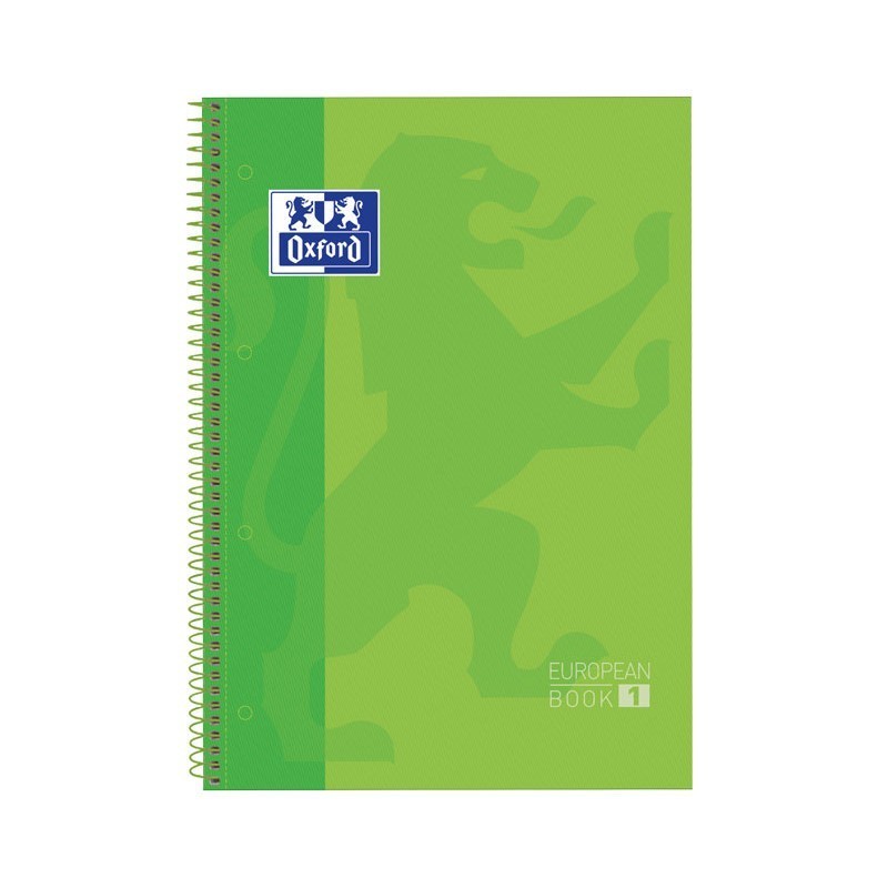 CUADERNO ESPIRAL MICROPERFORADO A4 TAPA EXTRADURA 80 HOJAS OXFORD CLASSIC VERDE