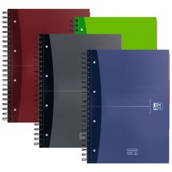 CUADERNO ESPIRAL MICROPERFORADO TAPA EXTRADURA OXFORD OFFICE A4+ 120H CUADROS 5MM.