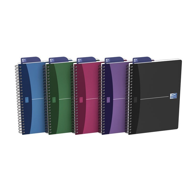 CUADERNO ESPIRAL MICROPERFORADO TAPA POLIPROPILENO 90 HOJAS OXFORD OFFICE A4 4 TALADROS