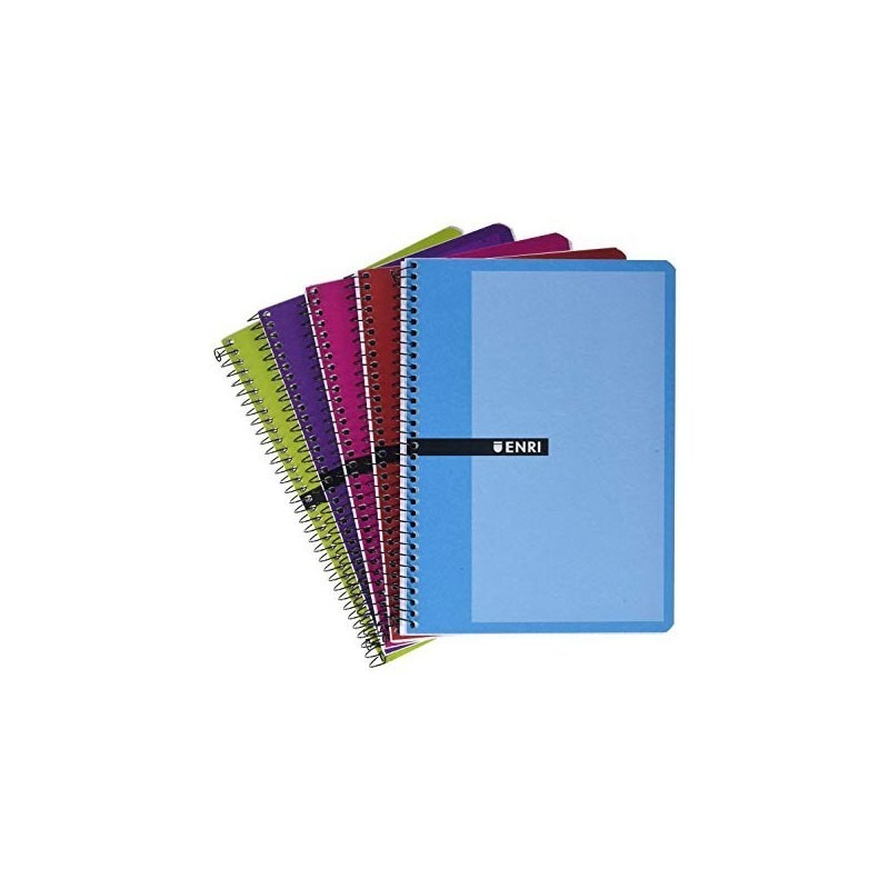 CUADERNO ESPIRAL TAPA BLANDA 80 HOJAS ENRI 12º APAISADO CUADRICULA