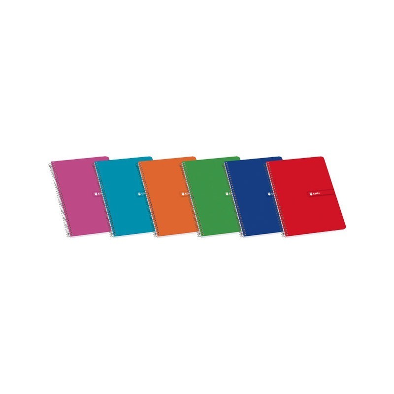 CUADERNO ESPIRAL TAPA BLANDA 80 HOJAS ENRI FOLIO HORIZONTAL