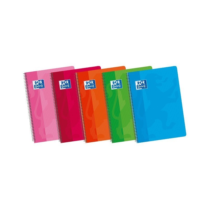 CUADERNO ESPIRAL TAPA BLANDA 80 HOJAS OXFORD CUARTO CUADROS 4X4