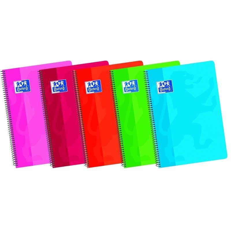 CUADERNO ESPIRAL TAPA BLANDA 80 HOJAS OXFORD CUARTO HORIZONTAL