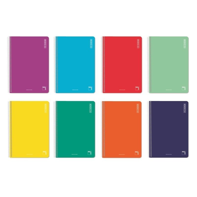 CUADERNO ESPIRAL TAPA BLANDA 80 HOJAS PACSA BASIC 12º CUADRICULADO APAISADO