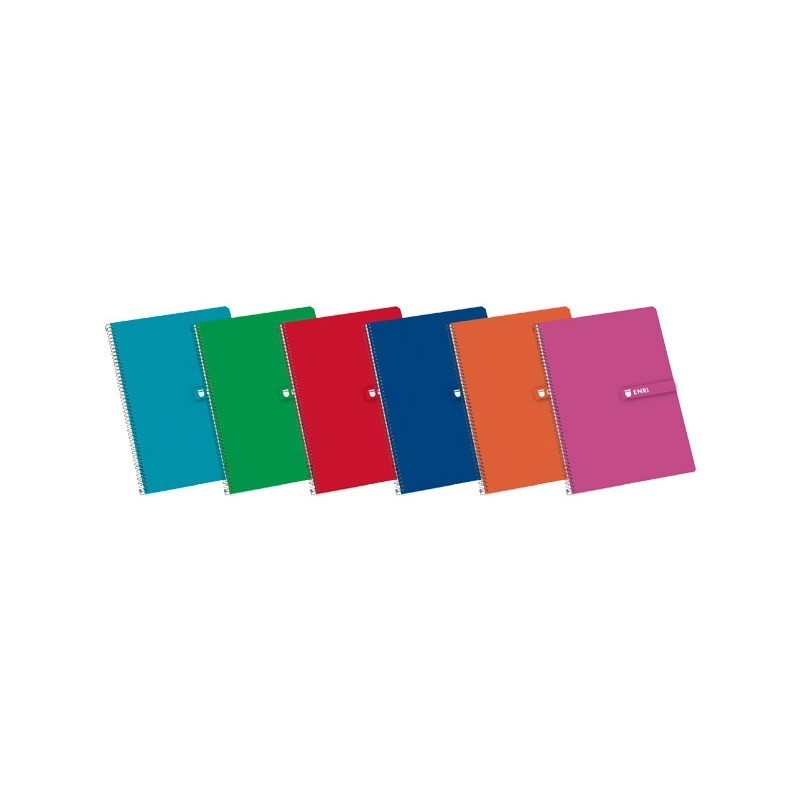 CUADERNO ESPIRAL TAPA DURA 80 HOJAS ENRI FOLIO CUADRICULA