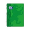 CUADERNO ESPIRAL TAPA PLASTICO FOLIO CUADRICULADO 80 HOJAS OXFORD CLASSIC VERDE