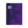 CUADERNO ESPIRAL TAPA PLASTICO FOLIO CUADRICULADO 80 HOJAS OXFORD CLASSIC VIOLETA