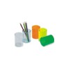 CUBILETE PORTALAPICES DE PLASTICO FLUORESCENTE FAIBO VERDE