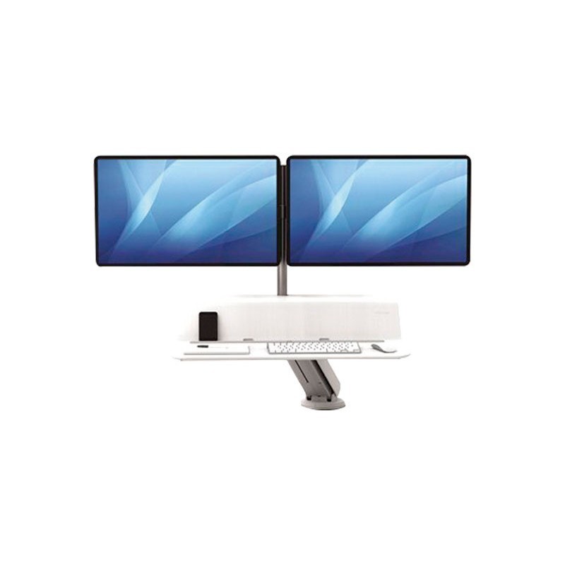 ESTACION DE TRABAJO SIT & STAND FELLOWES LOTUS RT 2 MONITORES BLANCO