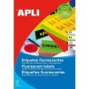 ETIQUETAS ADHESIVAS APLI A4 COLOR NARANJA FLUORESCENTE