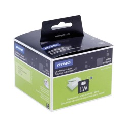 ETIQUETAS PARA IMPRESORAS DYMO LABELWRITER 89 X 36MM PLASTICO TRANSPARENTE