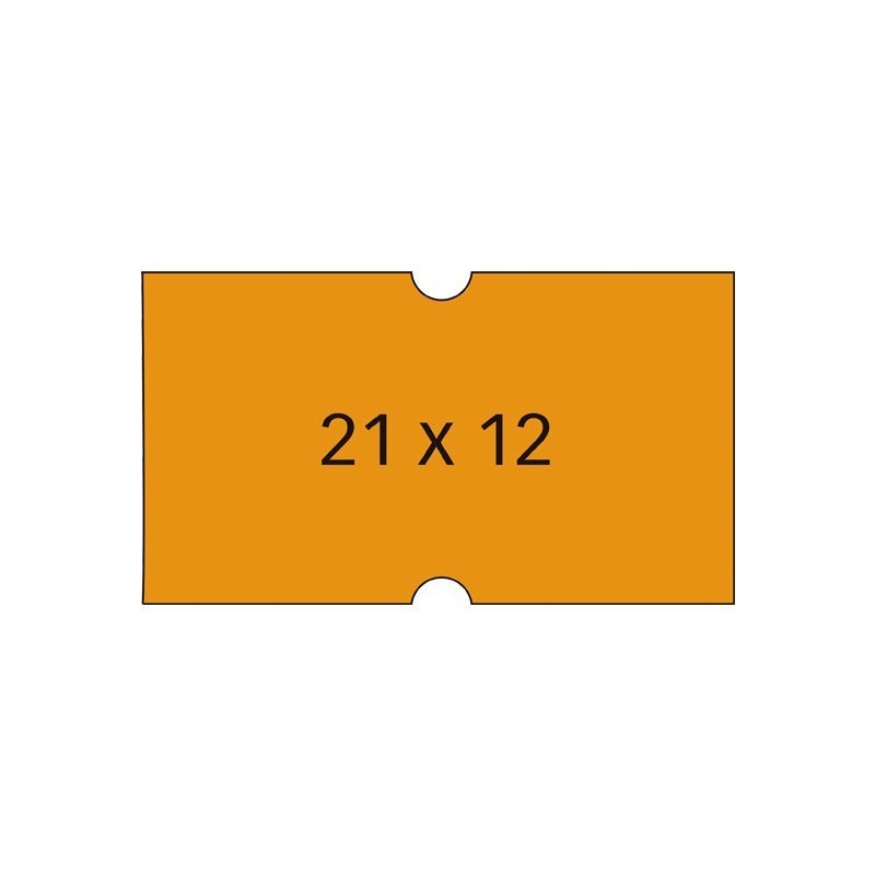 ETIQUETAS RECTANGULARES PARA ETIQUETADORA 1 LINEA APLI NARANJA FLUORESCENTE