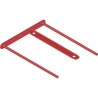 FASTENER METAL FLEXIBLE D-CLIP ROJO