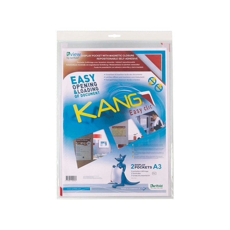 FUNDAS ADHESIVAS TARIFOLD KANG EASY CLIC A3