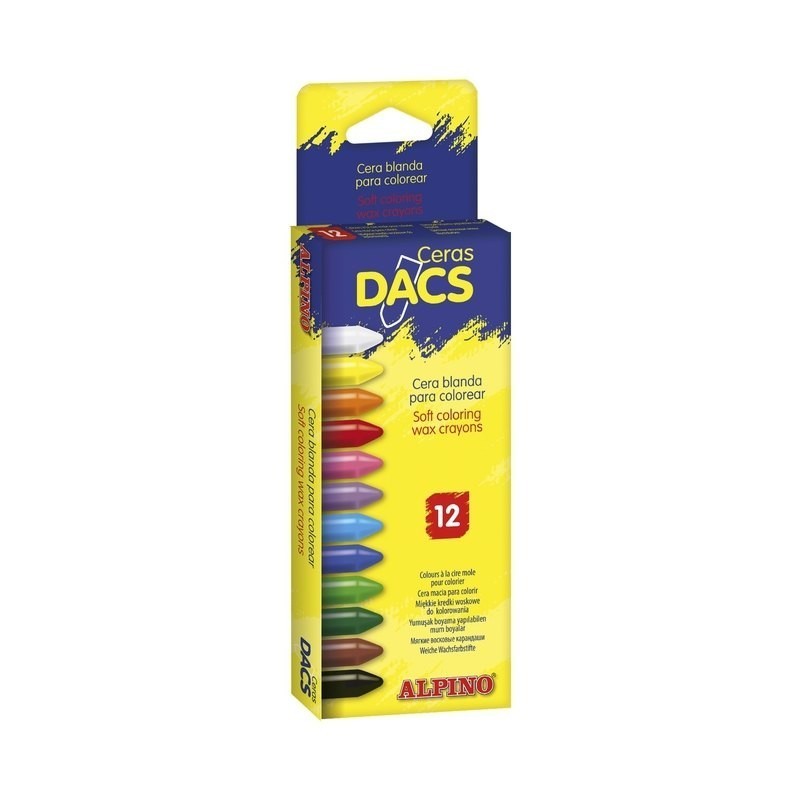 LAPICES DE CERA DE COLORES ALPINO DACS CAJA DE 12