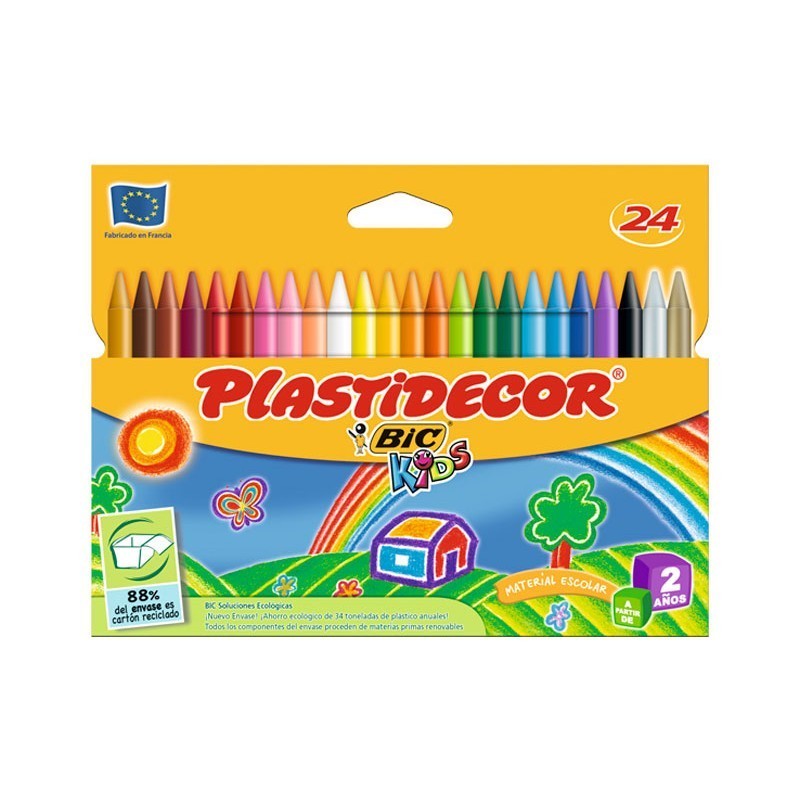 LAPICES DE CERA DE COLORES PLASTIDECOR