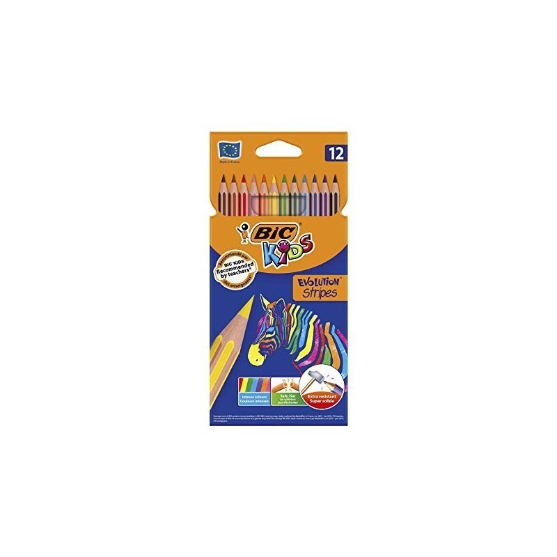 LAPICES DE COLORES EVOLUTIONS STRIPES BIC KIDS