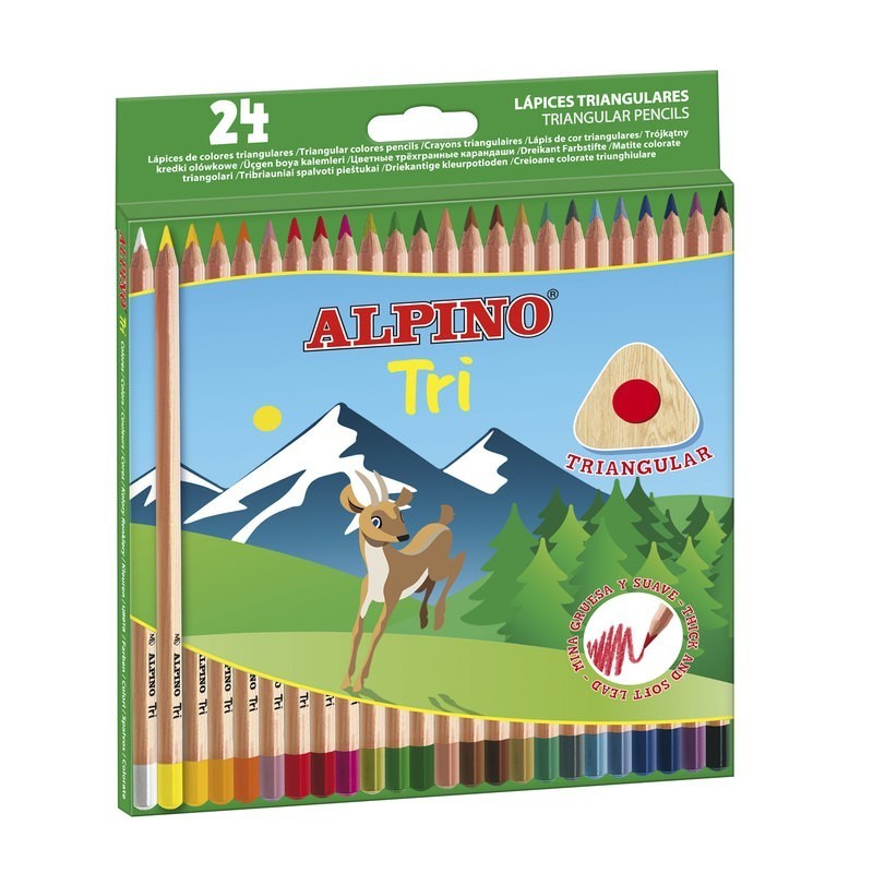 LAPICES DE COLORES TRIANGULARES ALPINO TRI CAJA DE 12