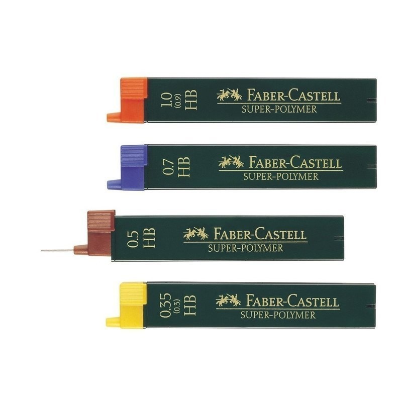 MINAS DE GRAFITO FABER-CASTELL SUPER-POLYMER 0,7 MM - 2 H