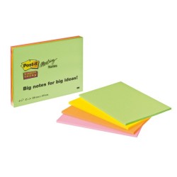 NOTAS POST-IT SUPER STICKY NEON LISO XXXL