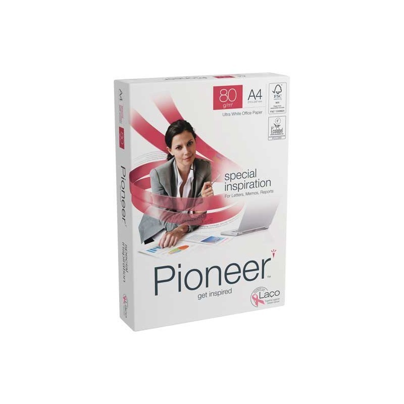 PAPEL FOTOCOPIADORA MULTIFUNCION PREMIUM  80G PIONEER A4 297X210MM