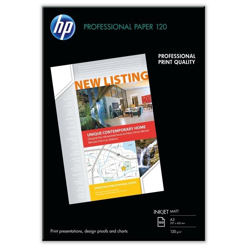 PAPEL FOTOGRAFICO HP PROFESSIONAL INKJET MATE A3 120 GR