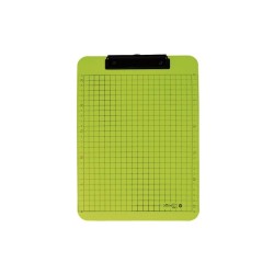 PLACA PORTANOTAS SUPERIOR POLIPROPILENO RIGIDO TRANSPARENTE OFFICE BOX VERDE