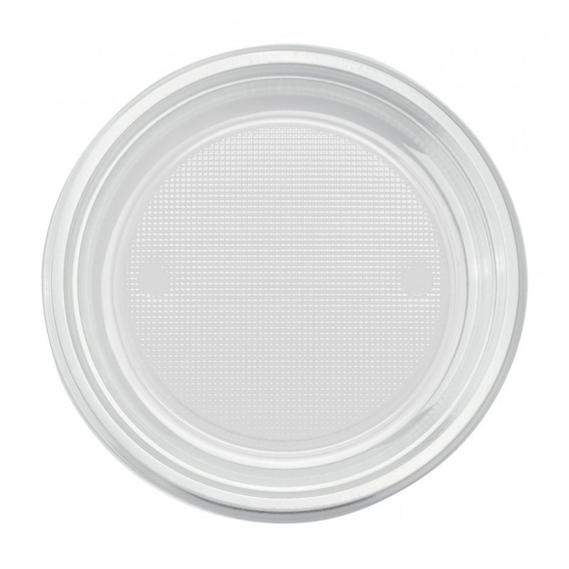 PLATOS LLANOS DE PLASTICO PS 17CM