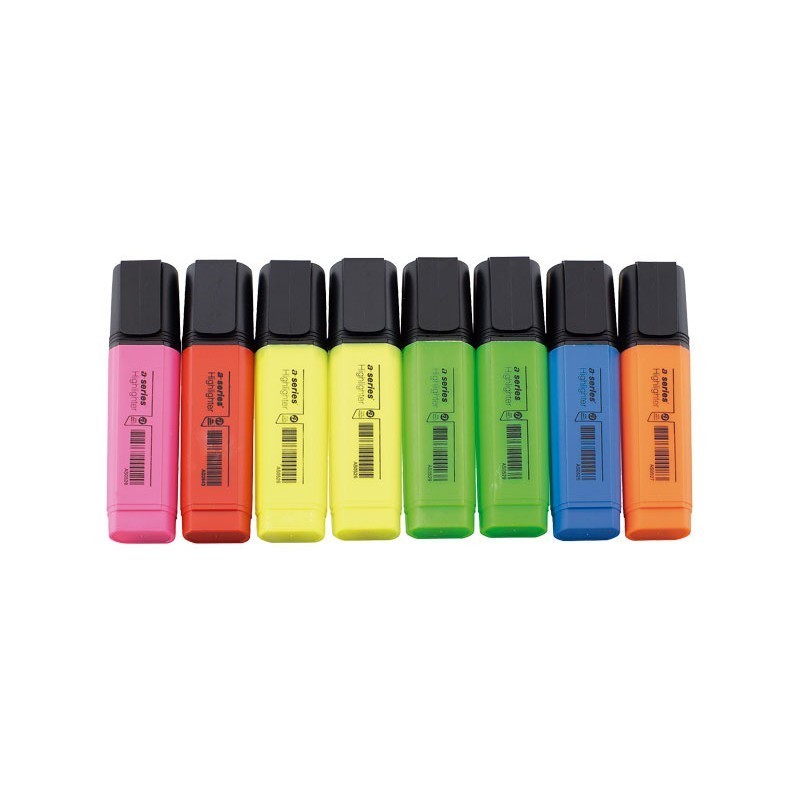 ROTULADOR FLUORESCENTE A-SERIES BOLSA DE 8 SURTIDOS (REPITE AMARILLO Y VERDE)