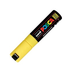 ROTULADOR NO PERMANENTE PUNTA BISELADA UNI POSCA PC-8K AMARILLO