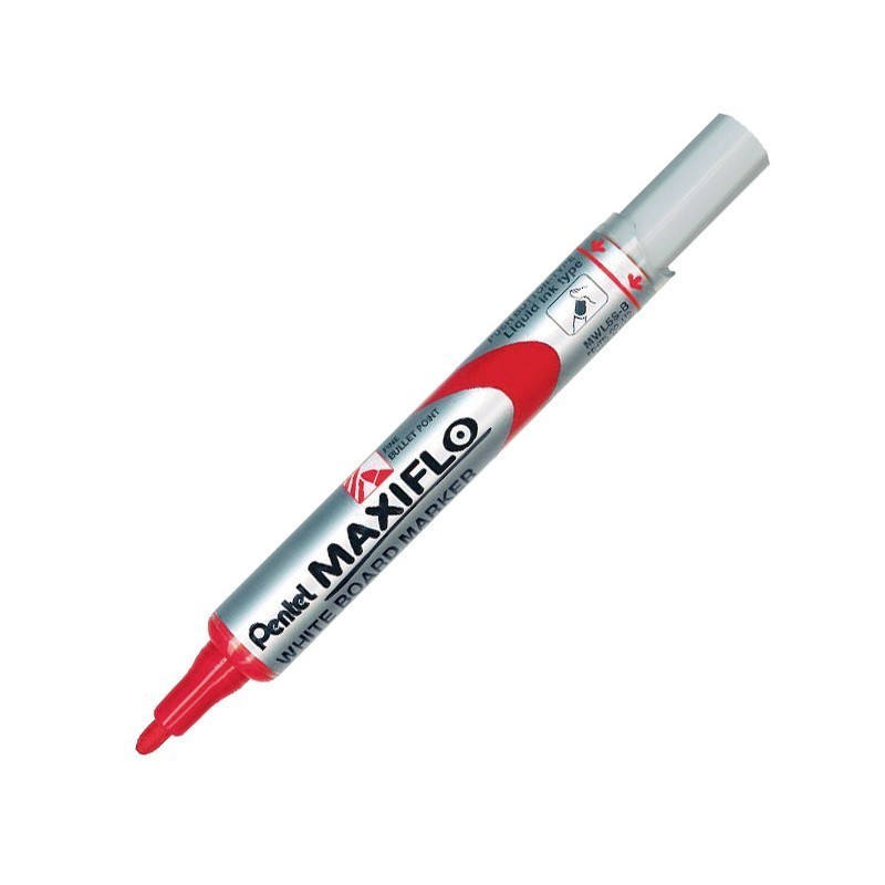 ROTULADOR PARA PIZARRA BLANCA PENTEL MAXIFLO FINO ROJO