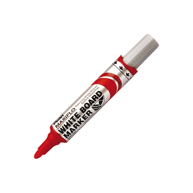 ROTULADOR PARA PIZARRA BLANCA PENTEL MAXIFLO GRUESO ROJO