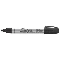 ROTULADOR PERMANENTE CUERPO DE ALUMINIO PUNTA BISELADA SHARPIE NEGRO