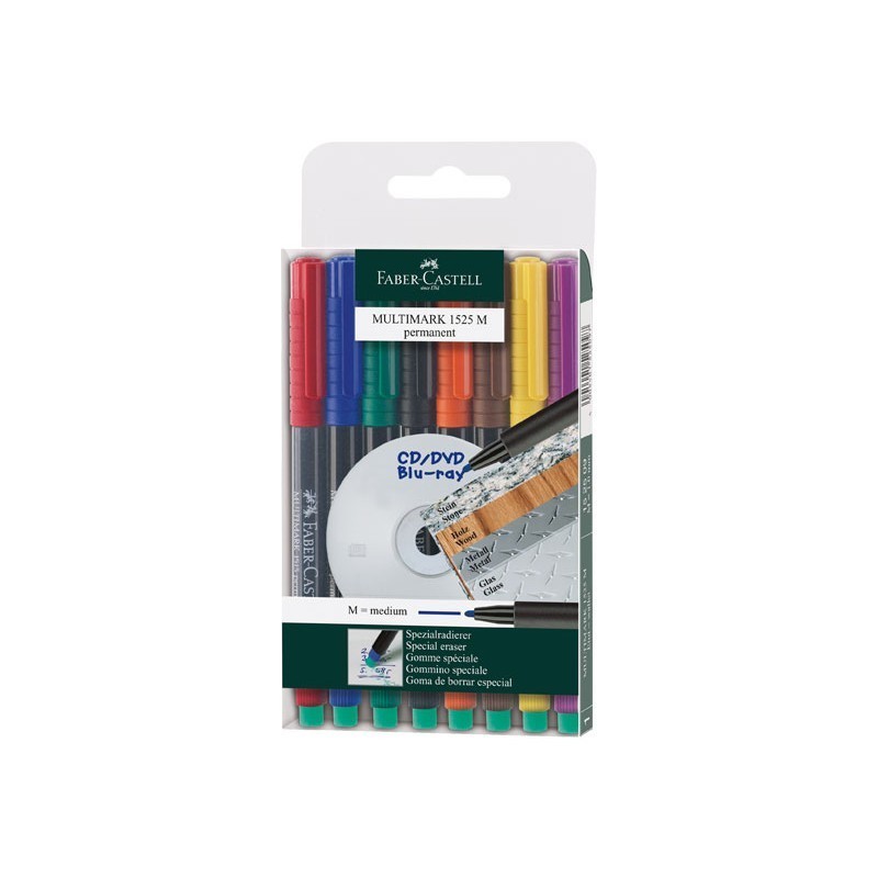 ROTULADOR PERMANENTE FABER-CASTELL MULTIMARK PUNTA MEDIA 1MM