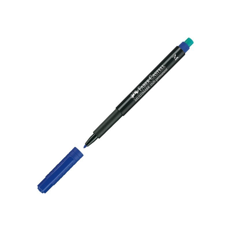 ROTULADOR PERMANENTE FABER-CASTELL MULTIMARK PUNTA MEDIA 1MM AZUL