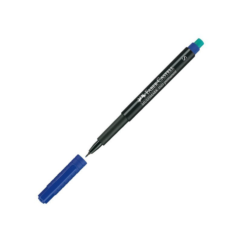 ROTULADOR PERMANENTE FABER-CASTELL MULTIMARK PUNTA SUPERFINA 0,4MM AZUL