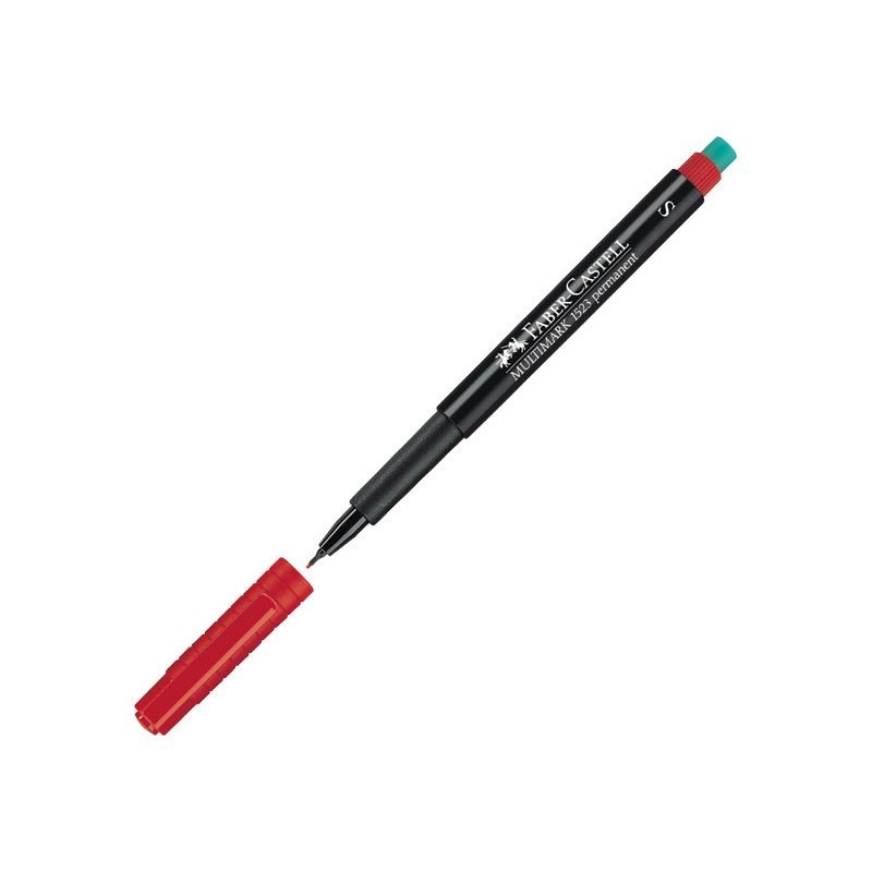 ROTULADOR PERMANENTE FABER-CASTELL MULTIMARK PUNTA SUPERFINA 0,4MM ROJO