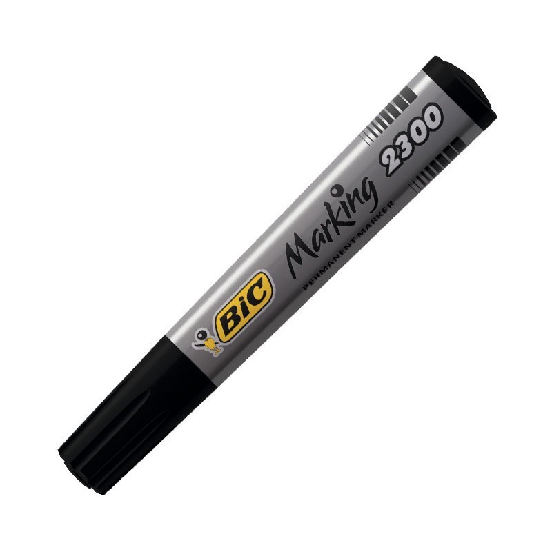 ROTULADOR PERMANENTE PUNTA BISELADA BIC MARKER ECO 2300 NEGRO